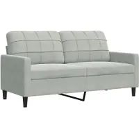 Super Merchant Tweezitsbank 140 cm fluweel lichtgrijs