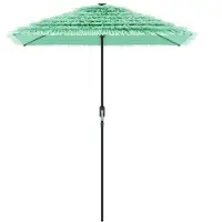 vidaXL Parasol met stalen mast, groen, 300x200x250 cm