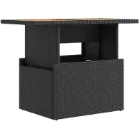 vidaXL Buiten Eettafel Set 5 st Zwart