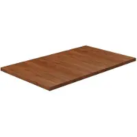vidaXL Wastafelblad 100x60x2,5cm behandeld massief hout donkerbruin
