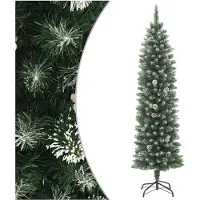 vidaXL Kunstkerstboom smal met standaard 240 cm PVC