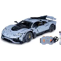 Jamara Constructiespeelgoed - 402862 RC CaDa Bricks - Mercedes-AMG ONE Sportauto - Grijs - 2,4GHz Bouwstenen set - 1:8