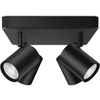 WiZ Connected WiZ 4 spots Imageo vierkant - Gekleurd en Wit licht - GU10 - zwart