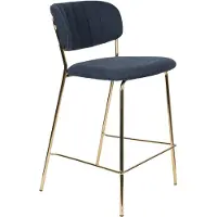 Housecraft living Set van 2 barkrukken Alice | polyester blauw 48x89x54 cm barkrukken | NADUVI