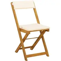 vidaXL Buiten bistrostoelen, 8 stuks, crèmekleurig, massief acaciahout