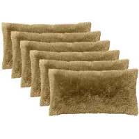 vidaXL Kussensloop 6 st HEERLEN Lichtgroen 40 x 70 cm PV Fleece