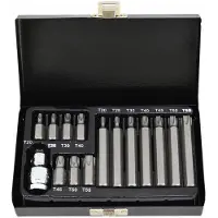 AWTOOLS - TORX Eindstukken Set - 15-delig - Staal S2 - Professioneel