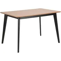 Actona basic Crow Eettafel - 120 x 80 cm - Eiken / Zwart