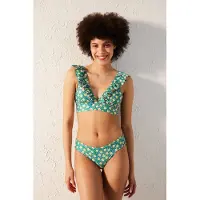 Pentik Bloemige Rimpel Bikini Top