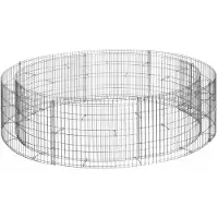 Bellissa model 5258 gabion hoogvijver complete set - 146 x 146 x 40 cm - 490 l - verzinkt staal met vijverfolie