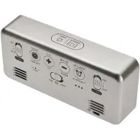 TFA-Dostmann 60.2032.54 Kwarts Wekker Zilver Alarmtijden 2