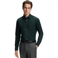 HUGO BOSS Overhemd BOSS Black groen stretch