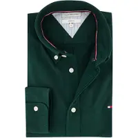 Tommy Hilfiger Overhemd 'Heritage' donkergroen