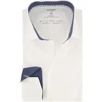 Olymp Luxor overhemd Modern Fit wit katoen 24 seven
