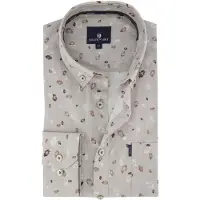 State of Art overhemd katoen beige patroon