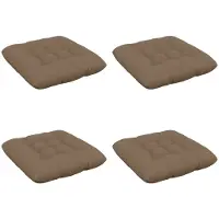 vidaXL Zitkussens VIANEN 4 st 100% Polyester Taupe 60 x 60 x 12 cm