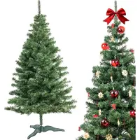 Creative Home Realistische Kunstmatige Kerstboom Fir Xmas Tree | Afmetingen: 220 cm | Opvouwbare Vakantie Decor | Diepgroene Dichte Takken Stabiele Stand | Binnen & Buiten
