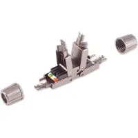 S-Impuls Premium verbindingsadapter (STP) voor CAT6a netwerkkabel / metaal