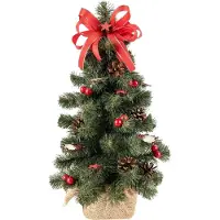 Creative Home Kunstmatige Xmas Tree Gedecoreerd Rood, Afmeting 40 cm