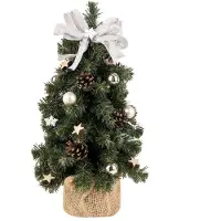 Creative Home Kunstmatige Xmas Tree Gedecoreerd Taupe, Afmeting 40 cm