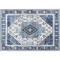 vidaXL - Tapijt - ORIZ - Donkerblauw - 160 - x - 230 - cm - 100% - Polyester
