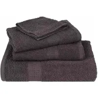 vidaXL Handdoeken FROGN 4 st 100x200 cm 360 g/m² antraciet