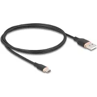 DeLOCK USB 2.0 Cable USB Type-A male to USB Type-C male 1 m black Silicone