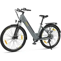Eleglide T1 ST Elektrische Fiets-Lage instap, verwijderbare 468Wh accu, tot 100 km bereik, 250W motor, Shimano 7 versnellingen, voorvork met vergrendeling, IPX4 spatwaterbestendig-Wit
