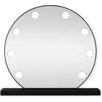 Sensahome Hollywood-spiegel met verlichting – 3 standen – 2700 K/4500 K/6400 K – Make-upspiegel – verstelbare lichtintensiteit – 40 cm – Zwart