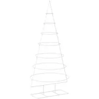 vidaXL - Metalen - kerstboom - met - standaard - KUOPIO - 210 - cm - Staal - Wit