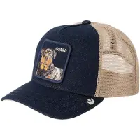 GOORIN BROS. Pet 'Denim Guard' beige / donkerblauw / cognac / grafiet