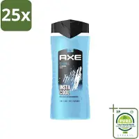 Axe 25 x XL - 3-in-1 Douchegel - Ice Chill - Icy Menthol - Insta Cool - 400 ml - Grootverpakking - Douchegel - - Ice Chill - Bevroren Munt - Citroen