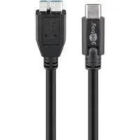 Pro Micro USB - USB-C kabel | USB3.0 5 Gbps | 15W | zwart | 0,60 meter