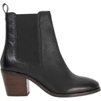 Dune London Dames/Dames Pasil Leren Blokhak Laarzen (Zwart)