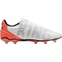 Puma Heren King Match Stevige Grond Voetbalschoenen (Wit, Rood)