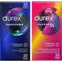 Durex - 20 stuks Condooms - Pleasure Me 1x10 stuks - Performa 1x10 stuks - Voordeelverpakking