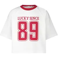 America Today T-shirt met tekst - wit/rood Meisjes Katoen Ronde hals Tekst - maat 146/152