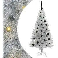vidaXL Kerstboom met 150 LED met standaard Zilver 150 cm PET