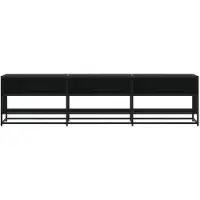 vidaXL Tv-meubel 180x40x46 cm bewerkt hout zwart