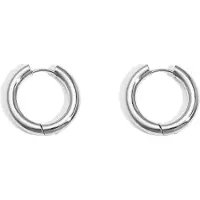 Yehwang Oorringen zilver groot - Roestvrij Staal - UNISEX