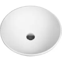 Bagnotti Per Solid Surface Waskom Ovaal - Acryl Wit