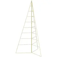 vidaXL Metalen kerstboom KUOPIO 180 cm Staal Goud