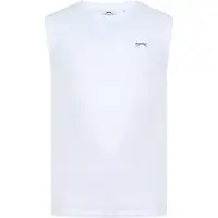Slazenger Heren Logo Katoenen Vest Top (Wit)