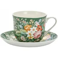 Marco polo Grote Kop & Schotel 370ml, Bloemendesign, Bone China