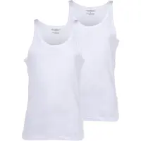 Emporio Armani Heren Set van 2 witte T-shirts (M), Homewear, Katoen, Mouwloos / spaghettibandjes EM005315_AF24322