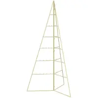 vidaXL Metalen kerstboom KUOPIO 140 cm Staal Goud