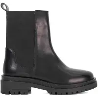 Dune London Dames/Dames Leren Chelsea Laarzen met Chunky Zool (Zwart)