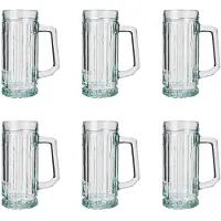 Ich-zapfe Bierglazen, bierpullen met schild set van 6, Gambrinus - 0,5 liter