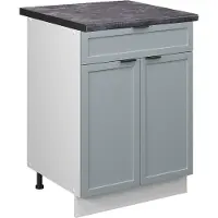 Vicco Keukenonderkast Fame-Line Licht blauw-grijs 60 cm met lade, WB Antraciet, Model 50845