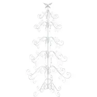 vidaXL - Metalen - kerstboom - KUOPIO - 150 - cm - Staal - Wit